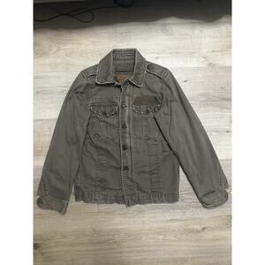 Arizona Olive Utility Jacket Small Military Field Cotton Distressed Workwear